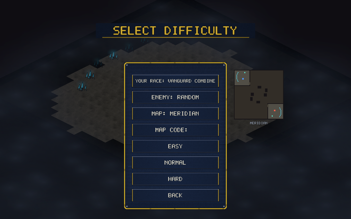Map code row on the difficulty page